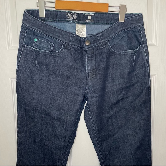 Mountain Hardware dark denim jeans with raw edge hem. Size 12 - Picture 2 of 6
